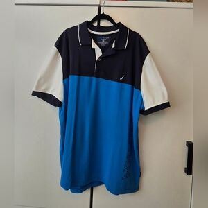 Nautica M XXL Navy,Blue,White Navyeach Polo Shirt